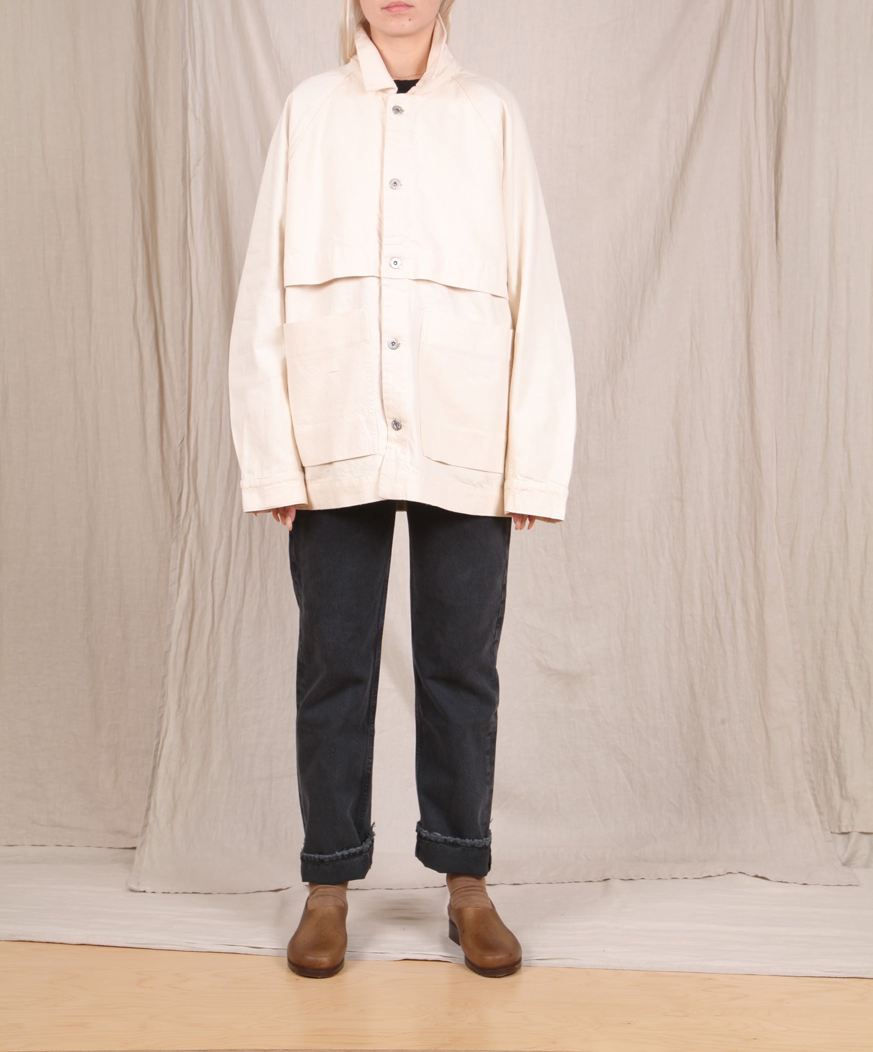 Kowtow-Everyday Jacket // Greige Denim