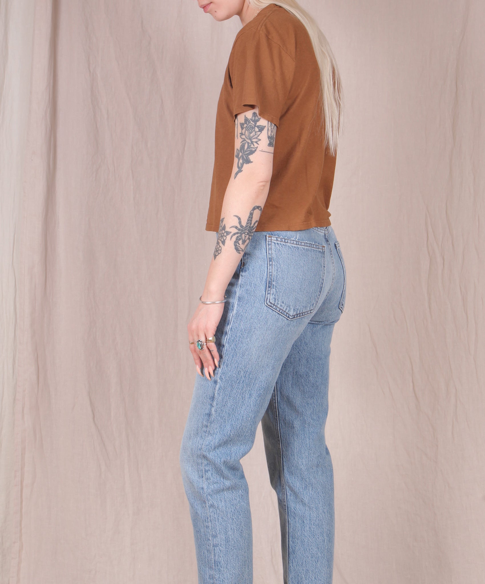 Jungmaven-Cropped Ojai Tee // Copper