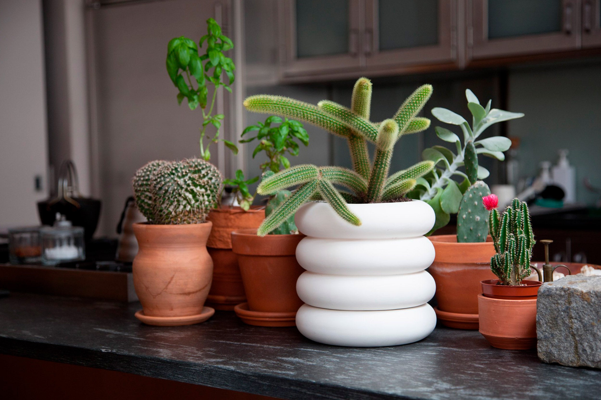 Areaware-Stacking Planter Tall // White
