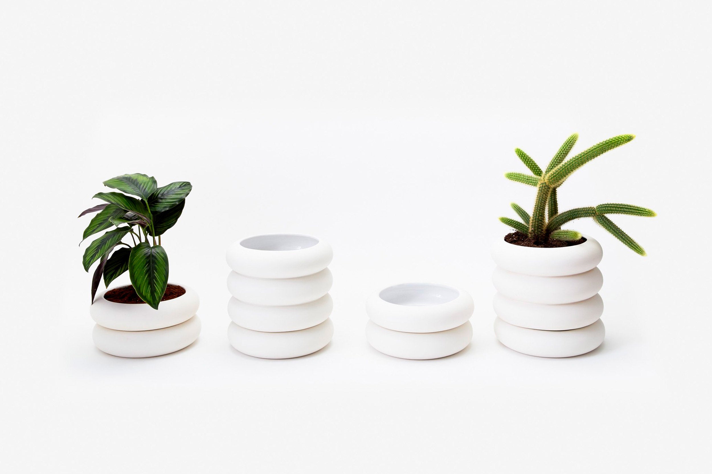 Areaware-Stacking Planter Tall // White