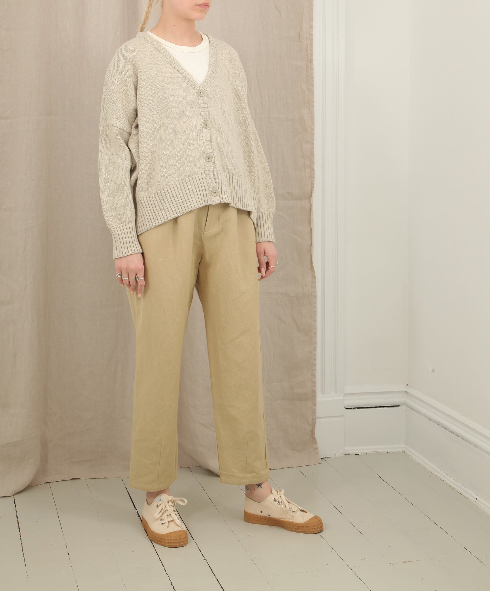 Beaumont Organic-Charis Cardigan // Bone
