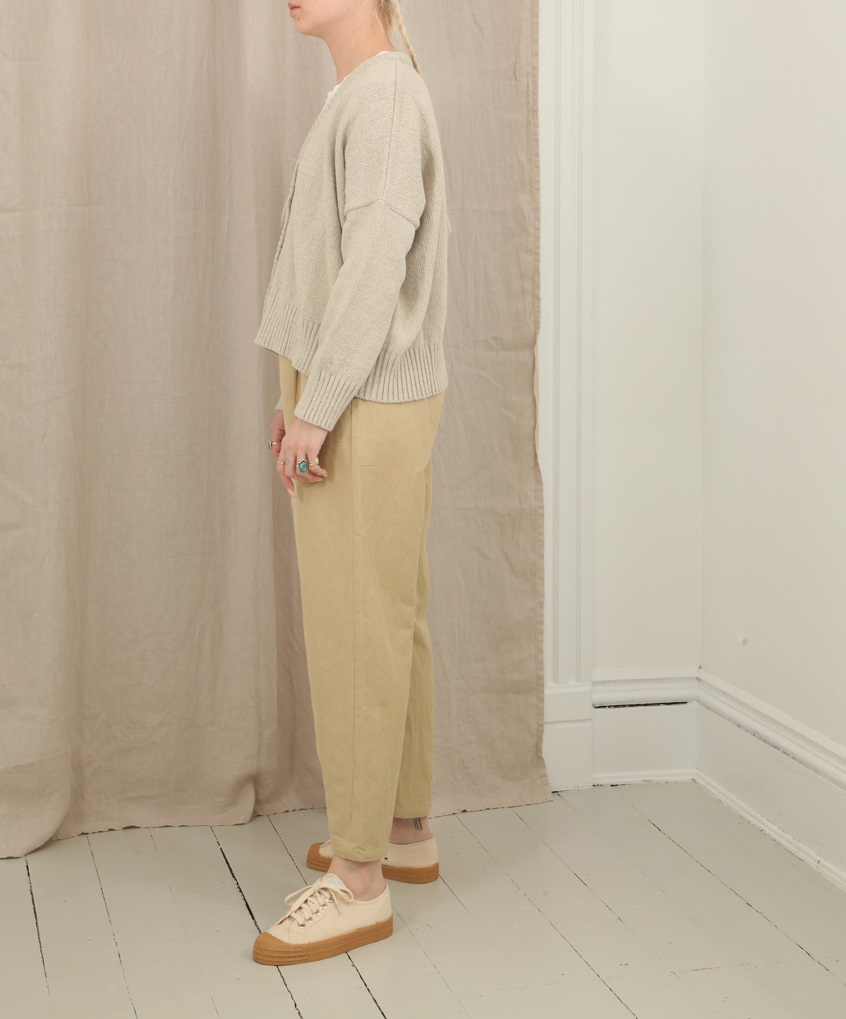 Beaumont Organic-Charis Cardigan // Bone