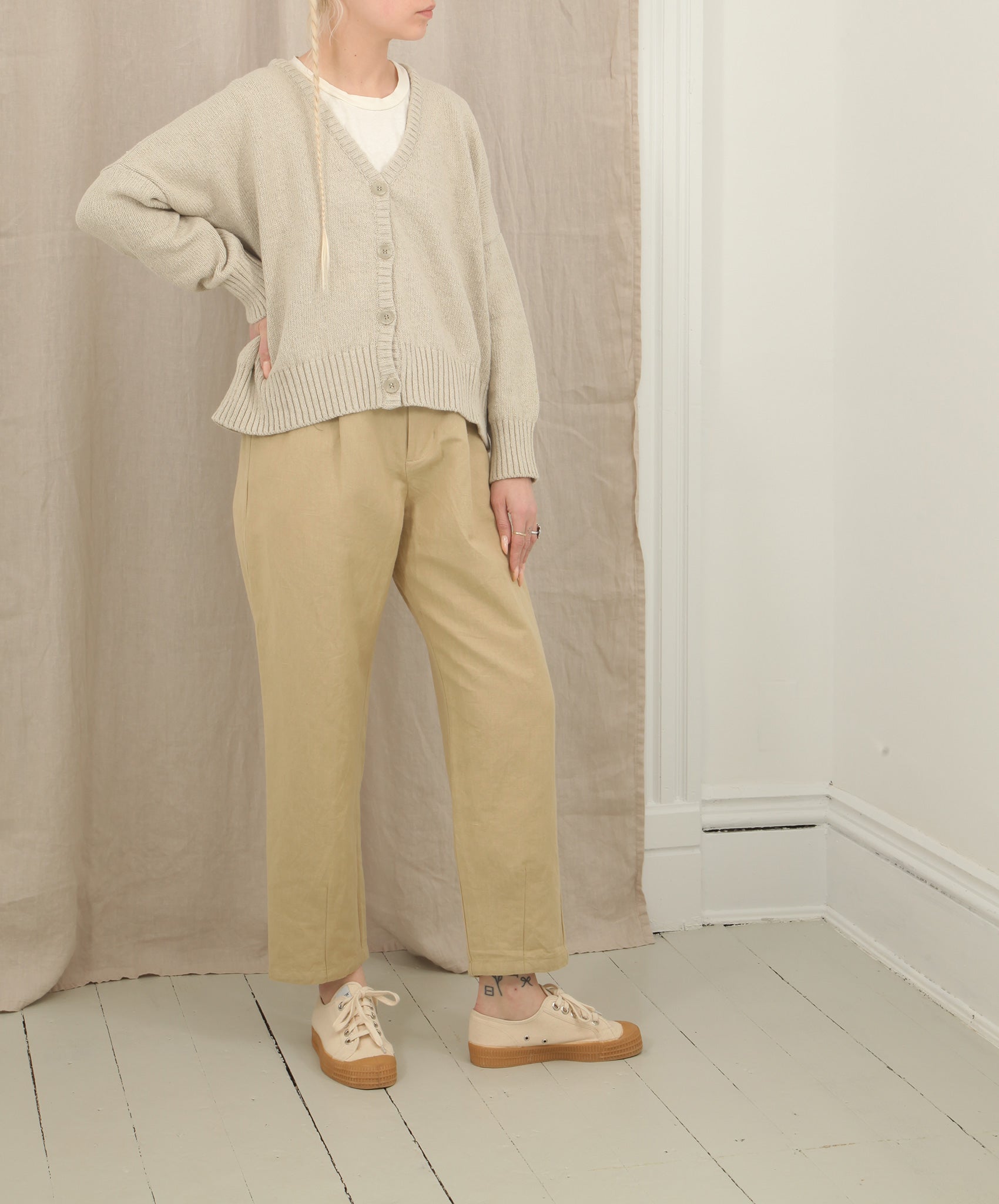 Beaumont Organic-Charis Cardigan // Bone