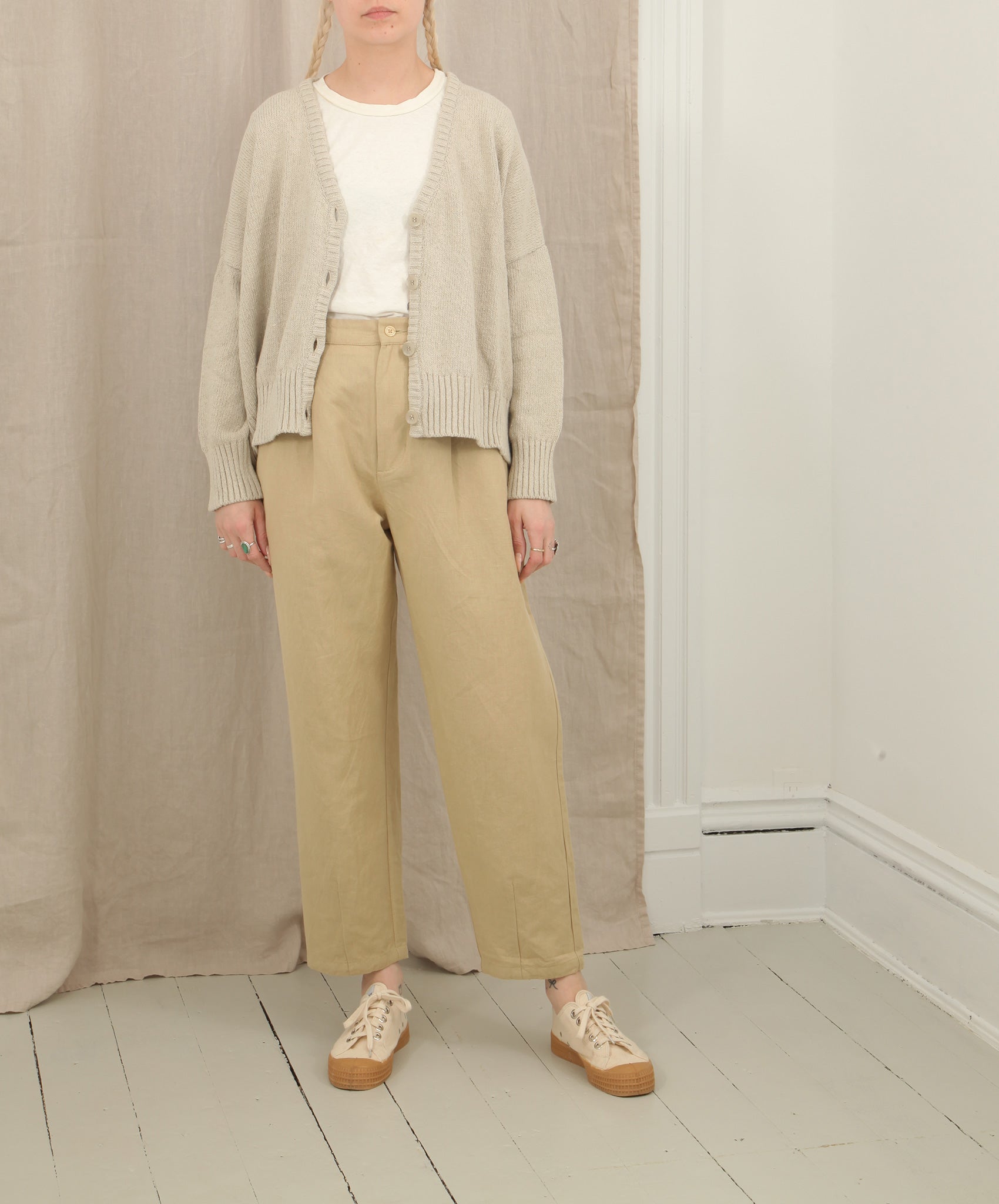 Beaumont Organic-Charis Cardigan // Bone