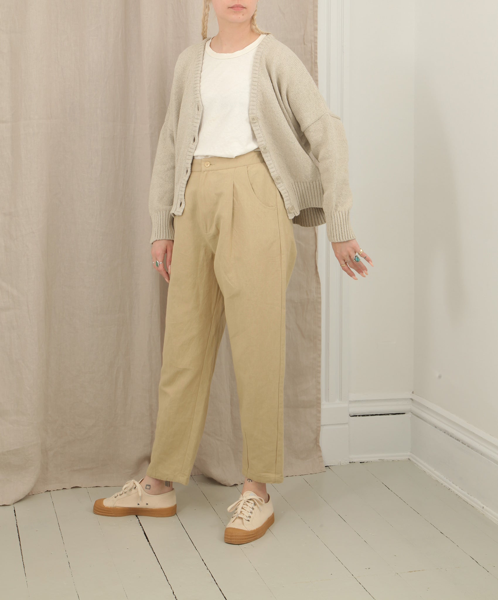 Beaumont Organic-Charis Cardigan // Bone