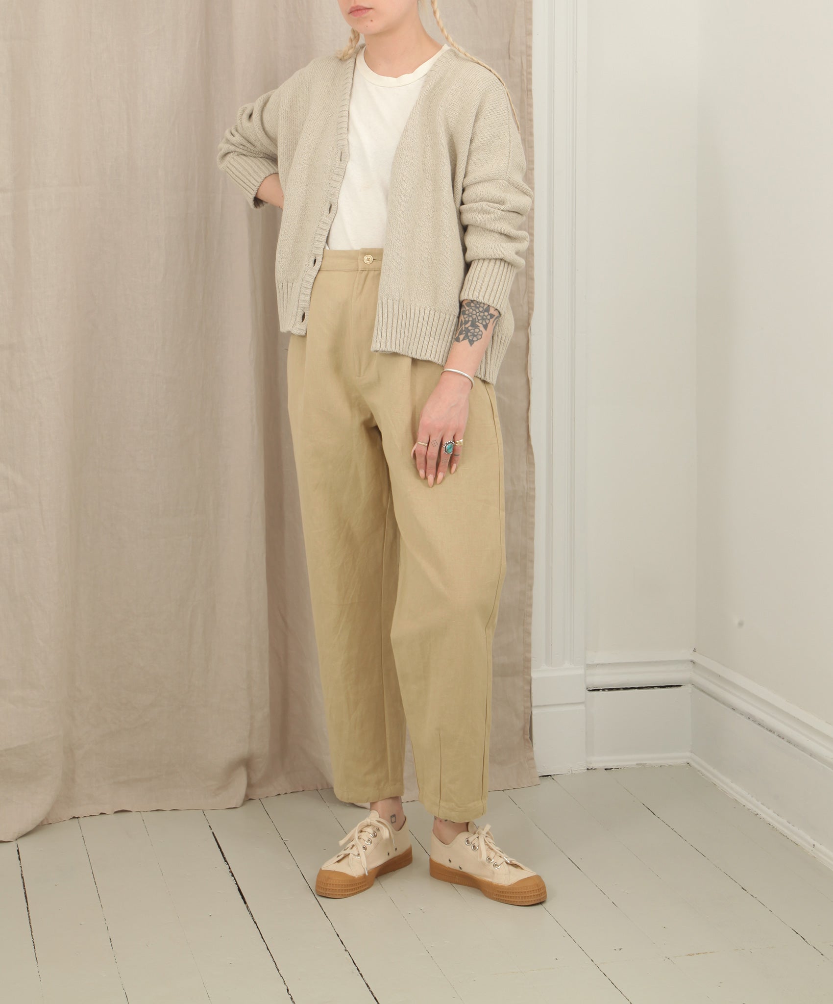Beaumont Organic-Charis Cardigan // Bone