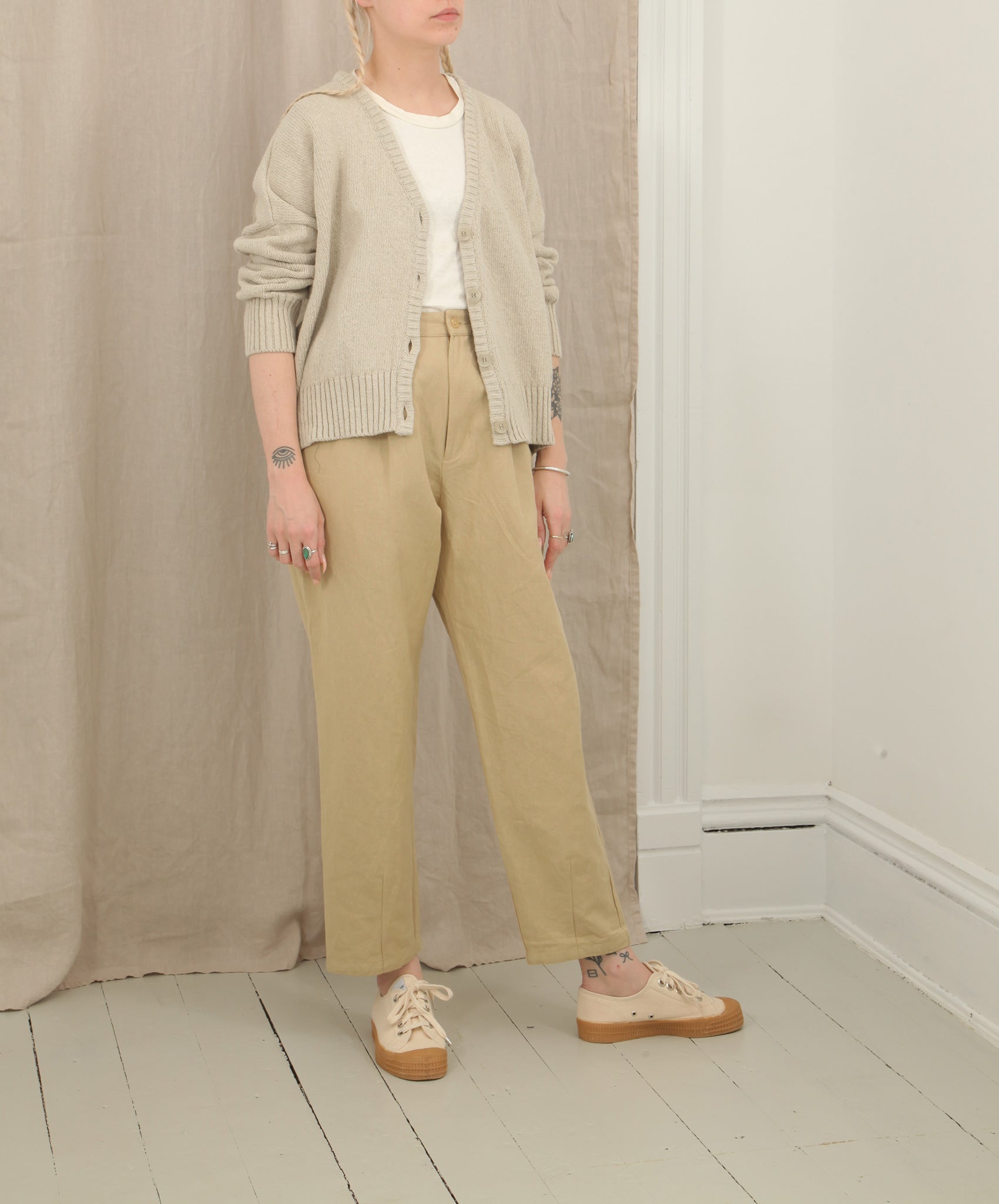 Beaumont Organic-Charis Cardigan // Bone