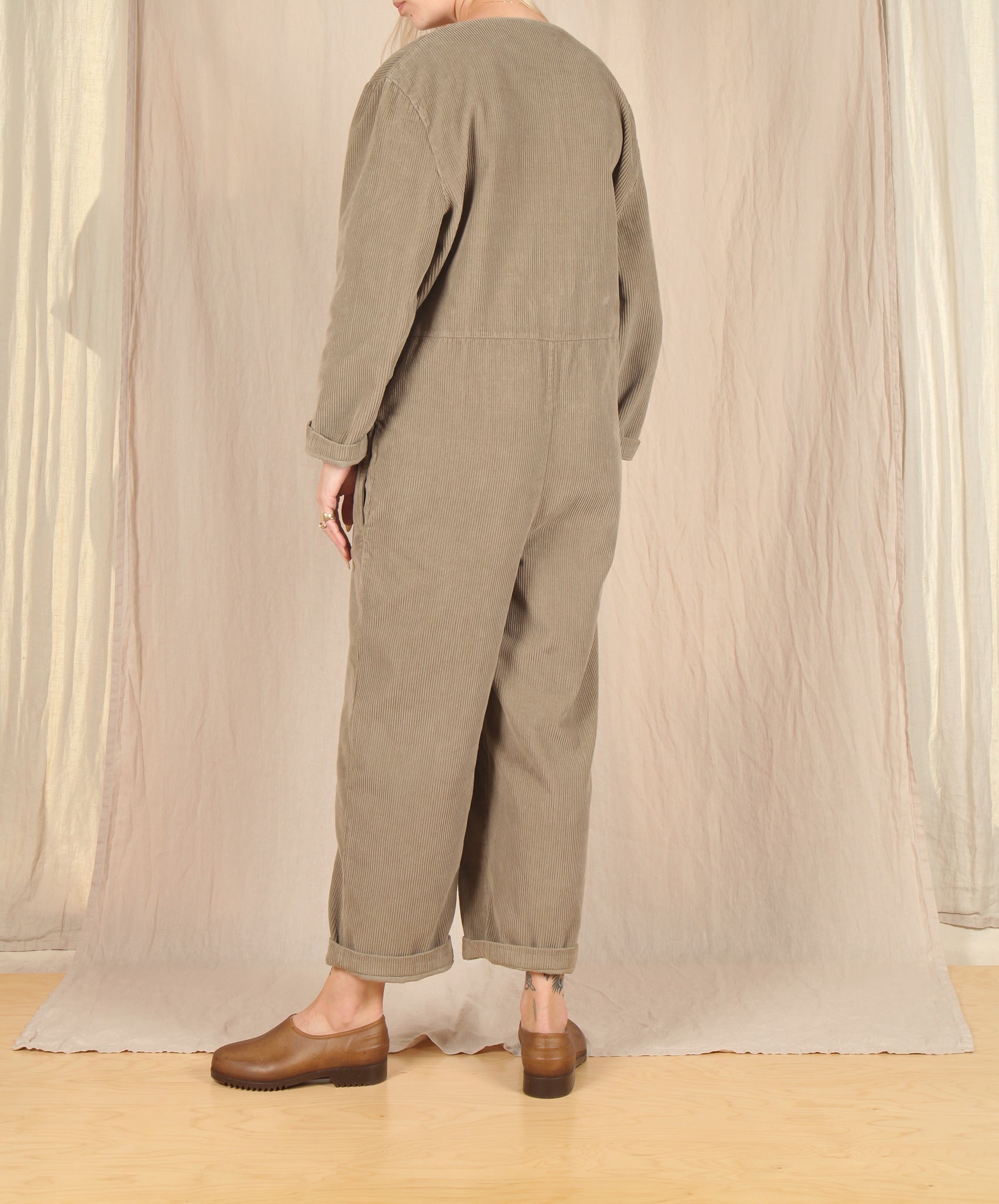 Beaumont Organic-Portia Cord Jumpsuit // Lichen