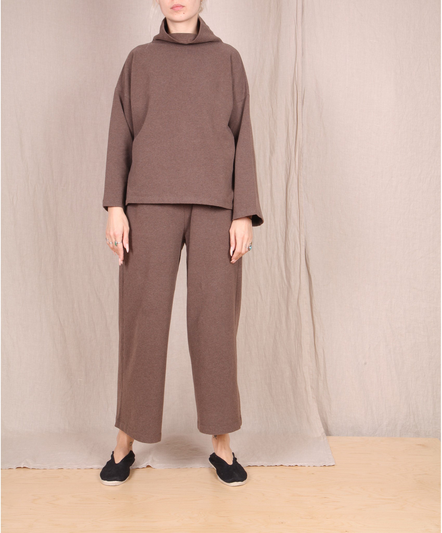 Beaumont Organic-Winona  Organic Cotton Trousers // Brown Marle