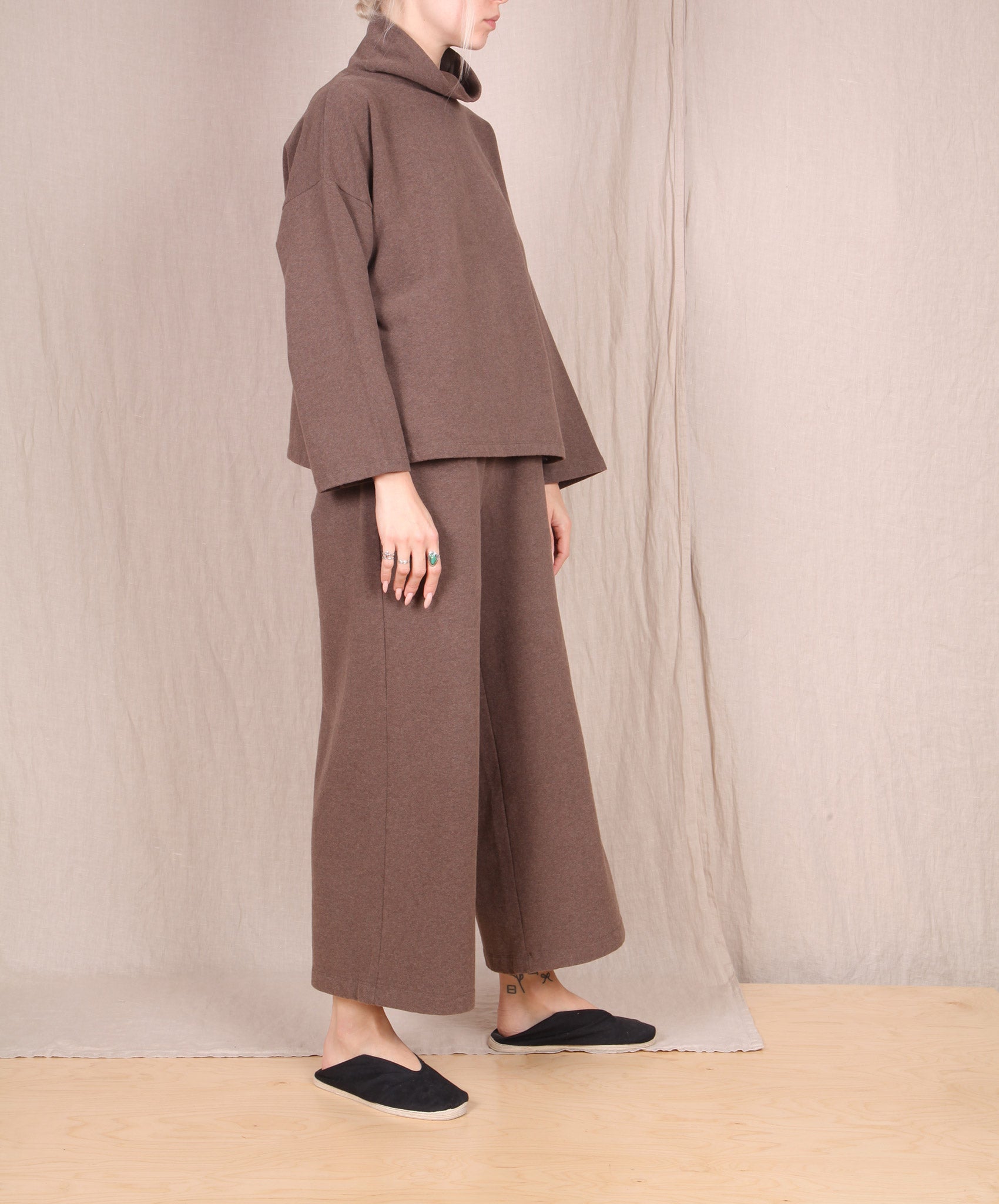 Beaumont Organic-Winona  Organic Cotton Trousers // Brown Marle
