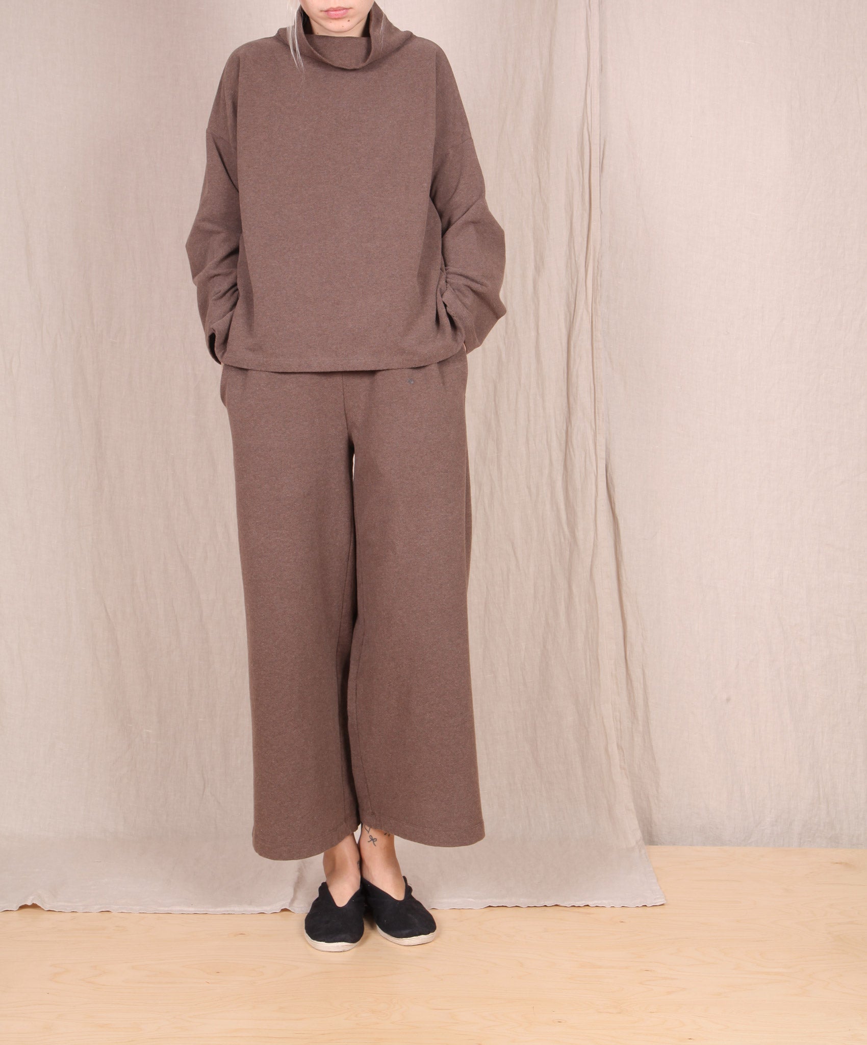 Beaumont Organic-Winona  Organic Cotton Trousers // Brown Marle