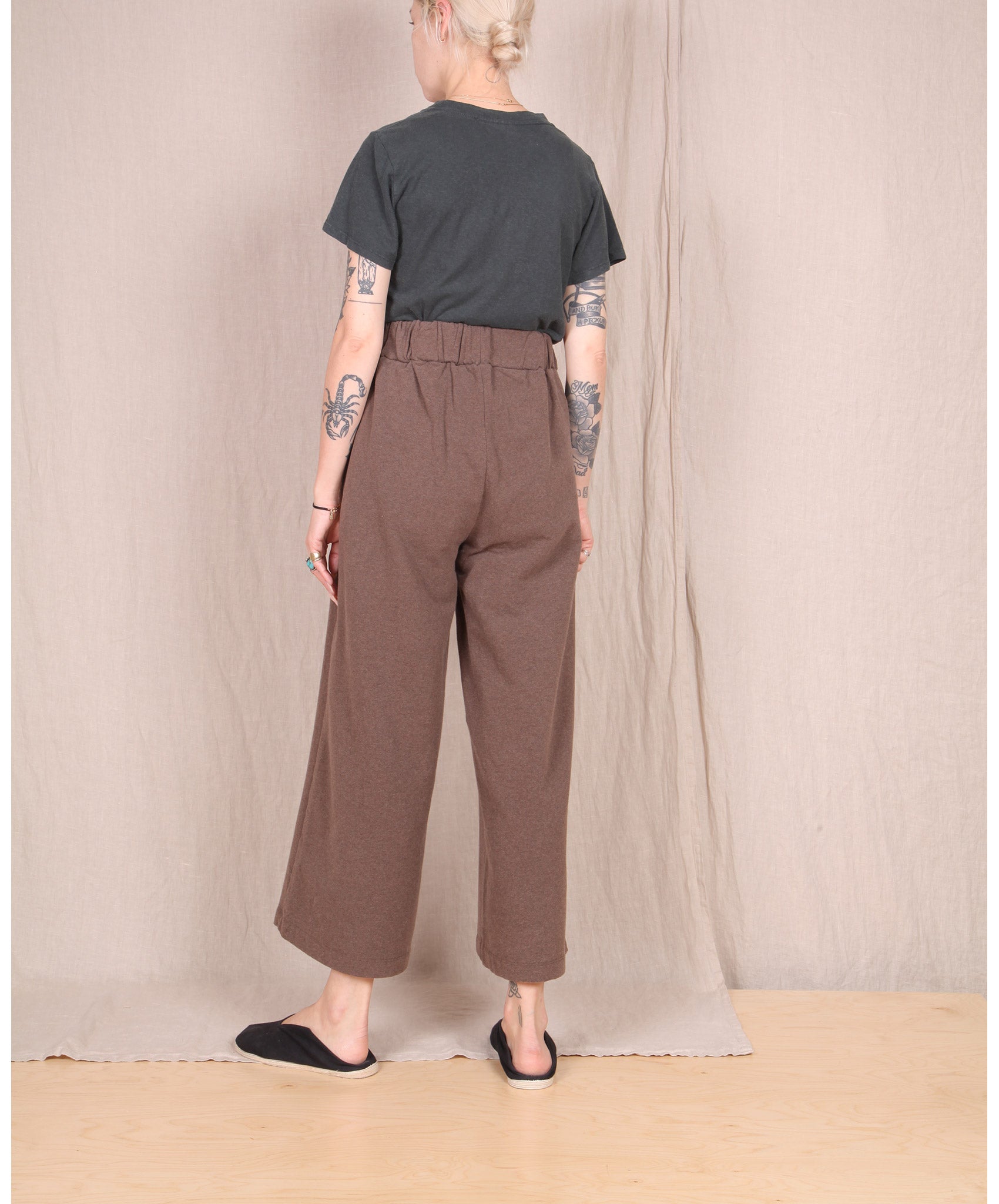 Beaumont Organic-Winona  Organic Cotton Trousers // Brown Marle