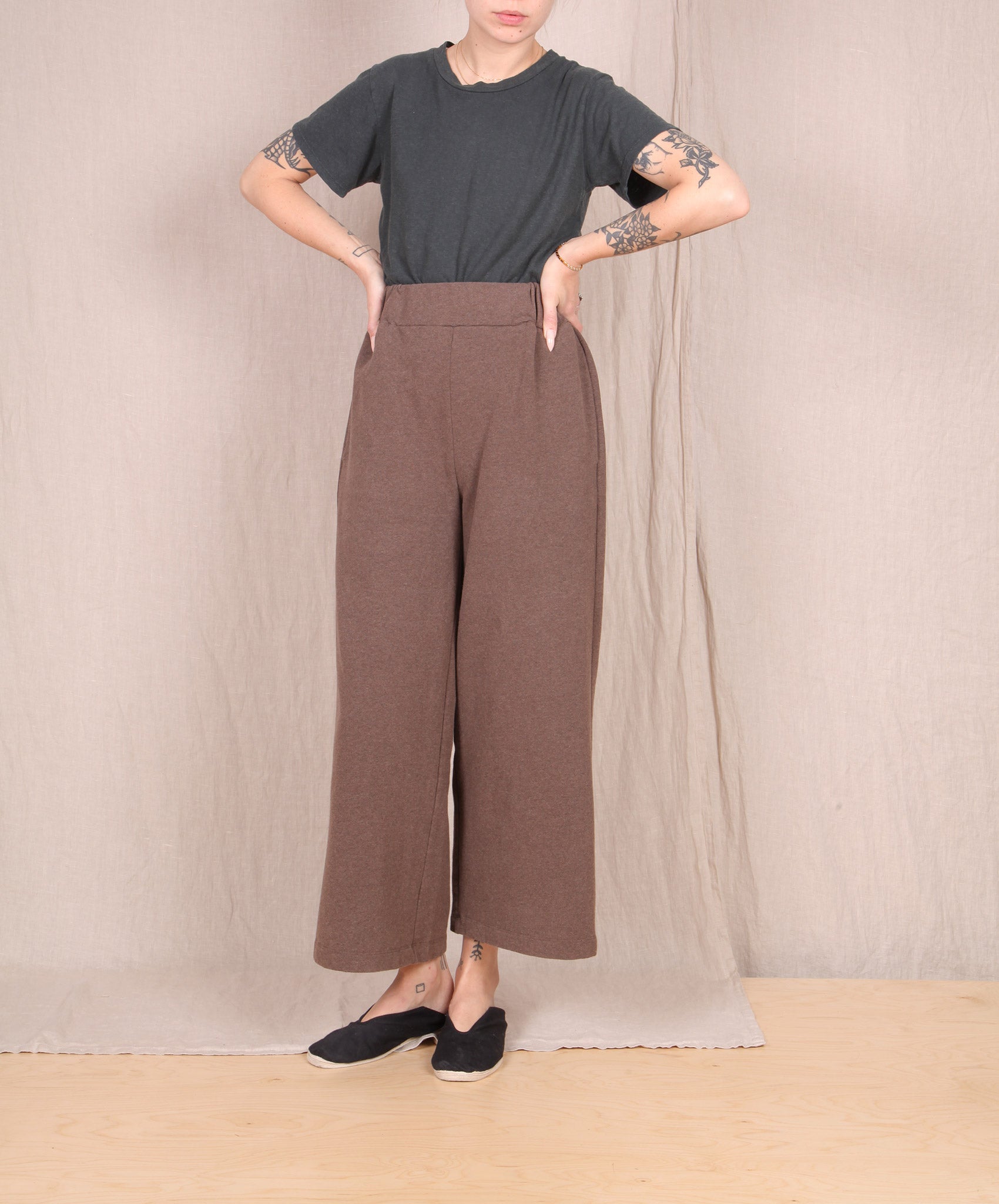 Beaumont Organic-Winona  Organic Cotton Trousers // Brown Marle