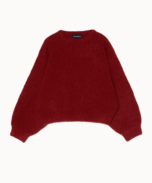 Atelier Delphine-Balloon Sleeve Sweater // Burgandy