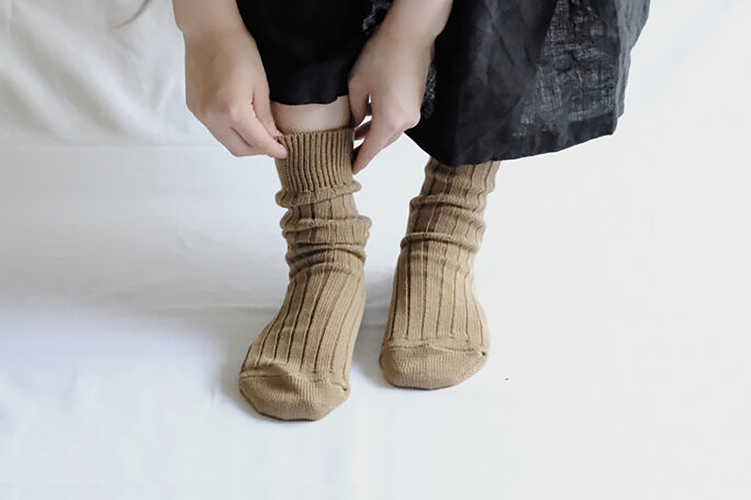 Nishiguchi-Egyptian Cotton Ribbed Sock