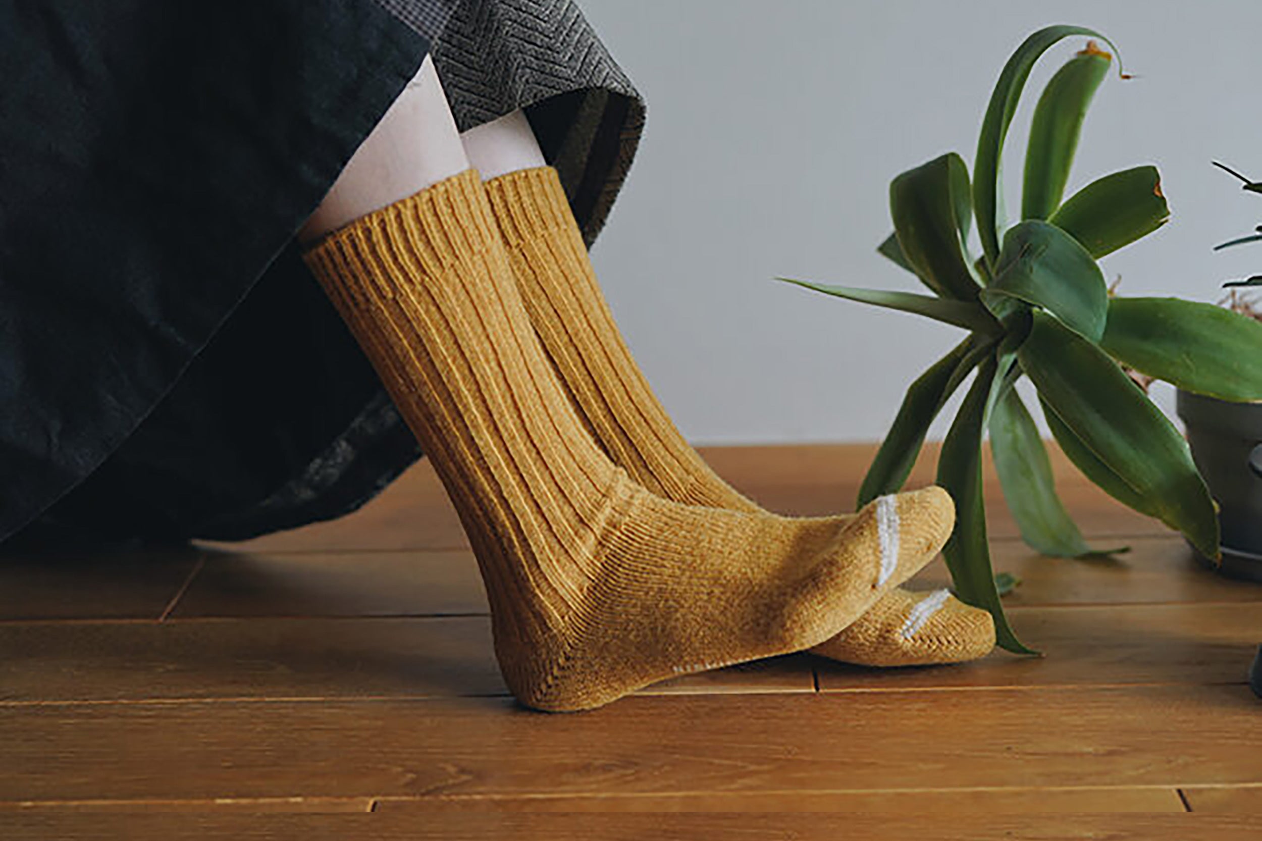 Nishiguchi-Wool Ribbed Sock