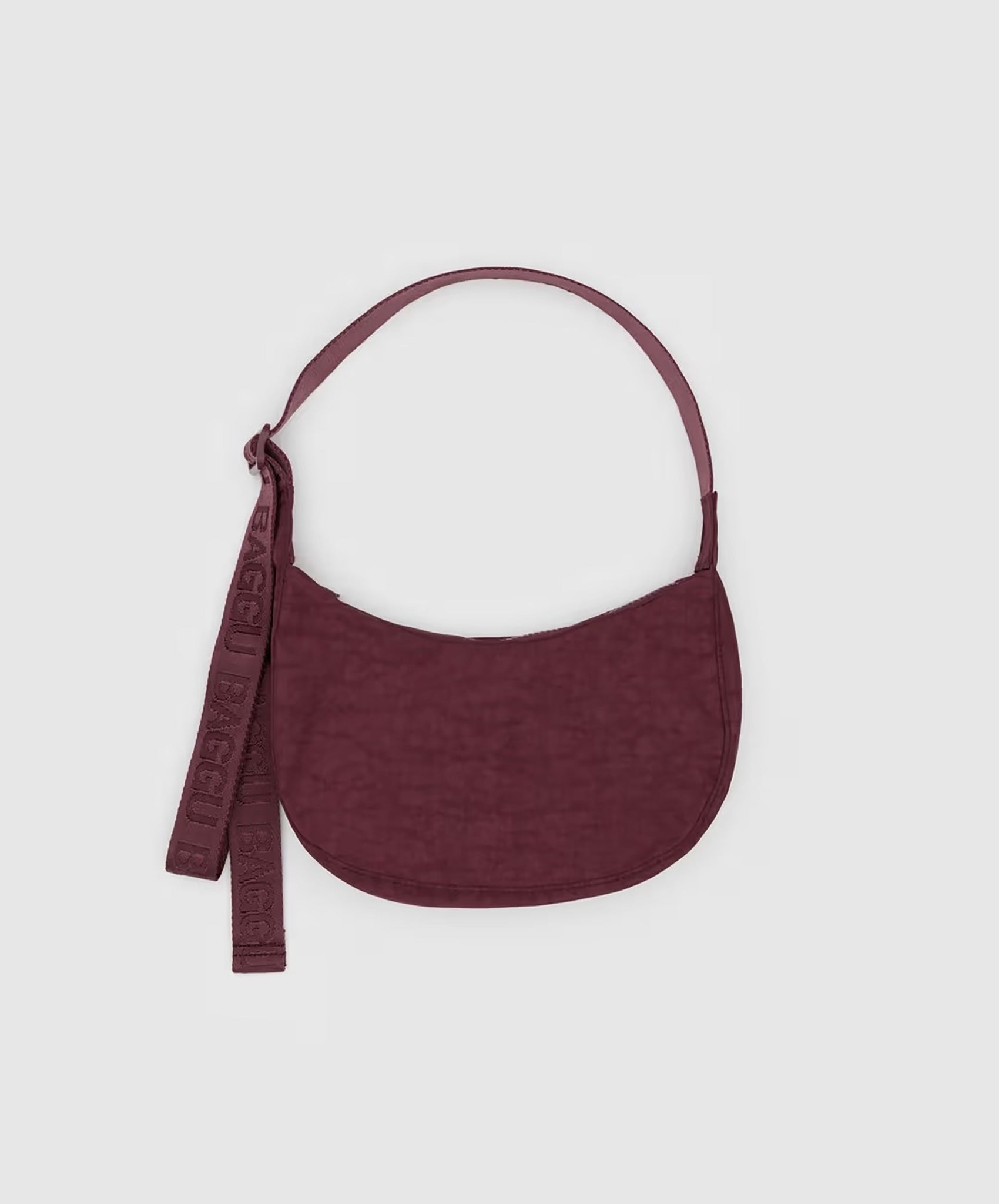 Baggu-Small Nylon Crescent Bag // Mahogany
