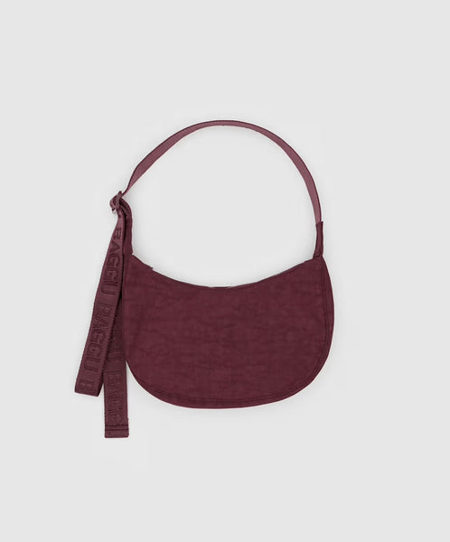 Baggu-Small Nylon Crescent Bag // Mahogany