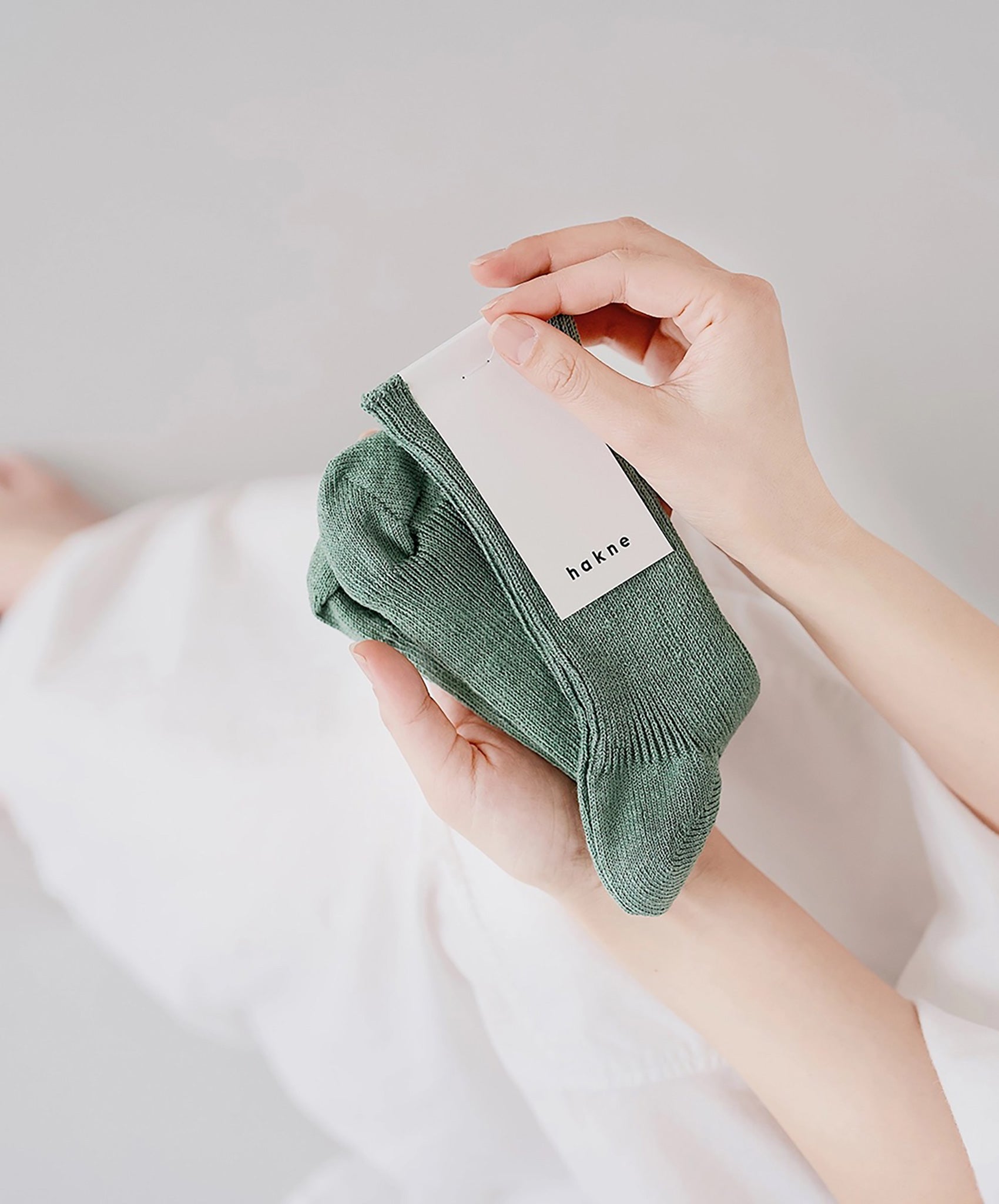 Hakne-Linen Ribbed Sock