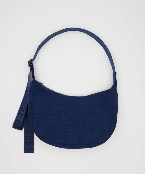 Baggu-Medium Nylon Crescent Bag // Navy