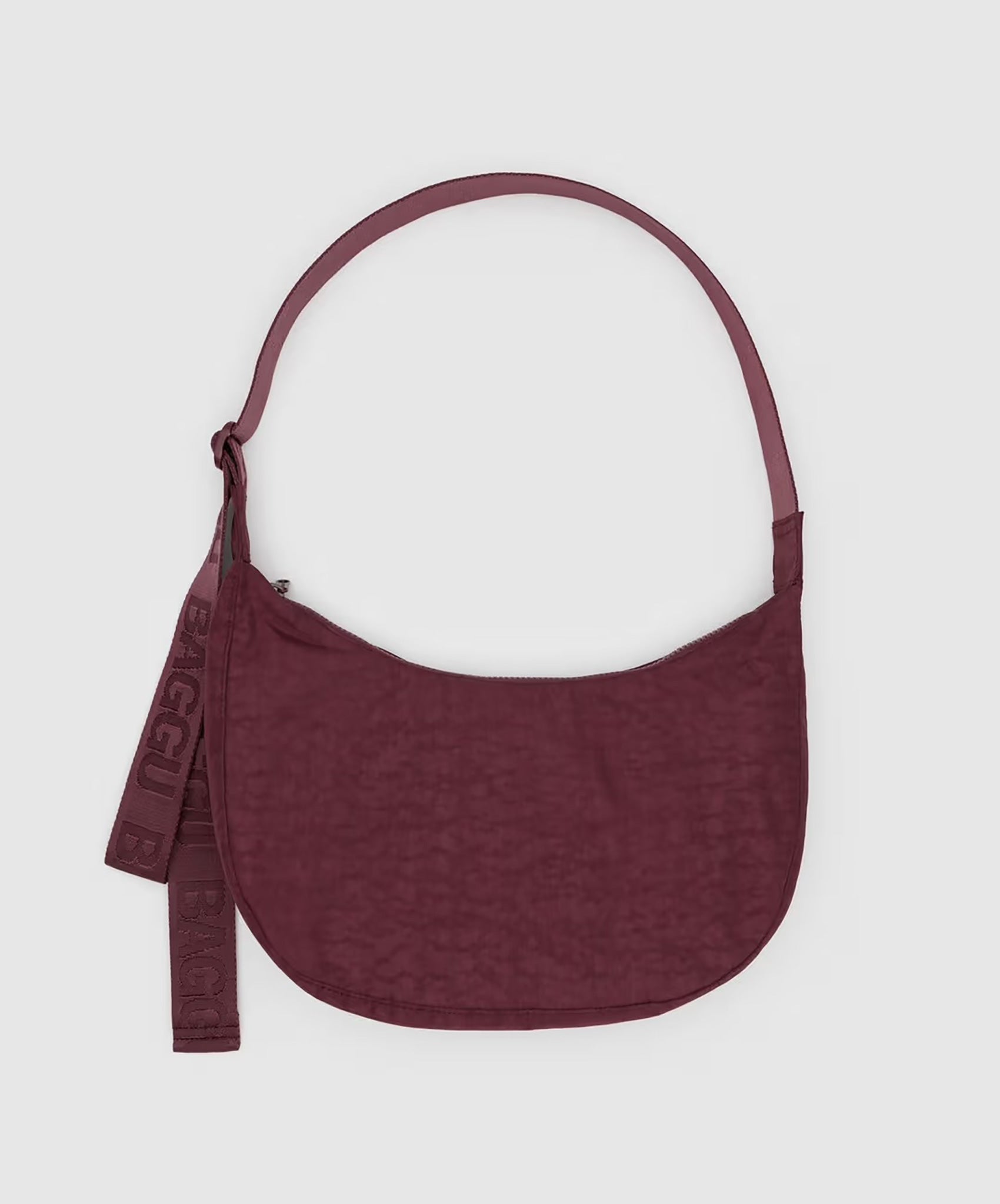 Baggu-Medium Nylon Crescent Bag // Mahogany
