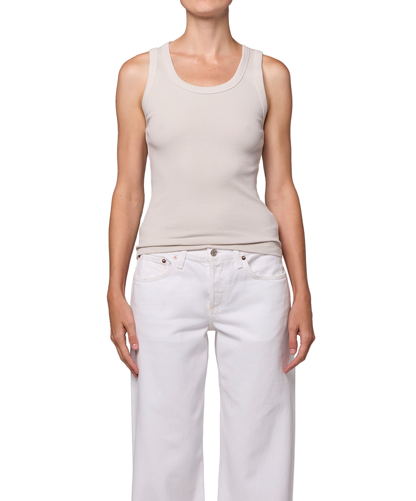 AGOLDE-Poppy Tank // Bone
