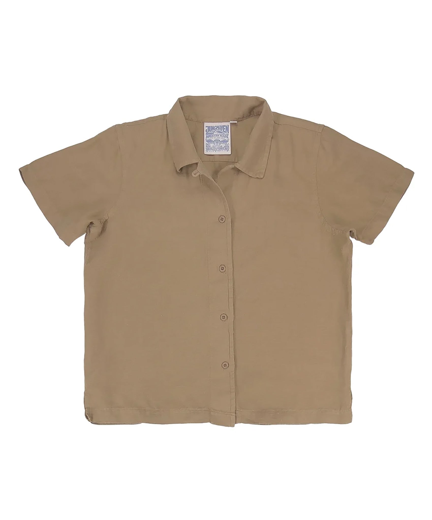 Jungmaven-Althea S/S Button Down Shirt // Coyote