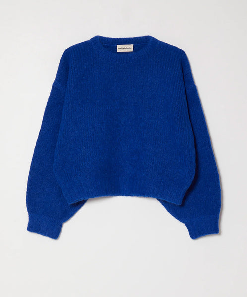 Atelier Delphine-Balloon Sleeve Sweater // Blue