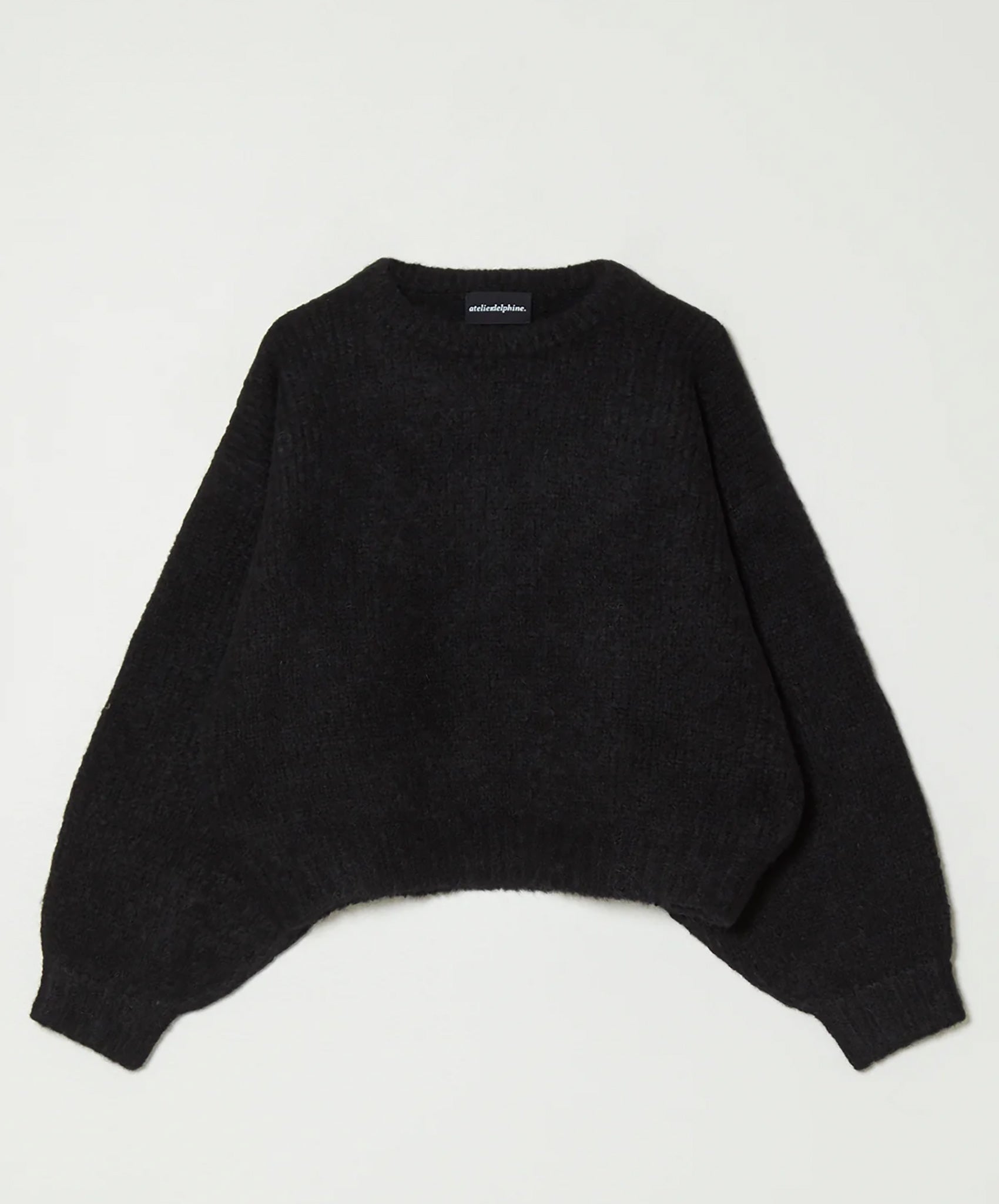 Atelier Delphine-Balloon Sleeve Sweater // Black