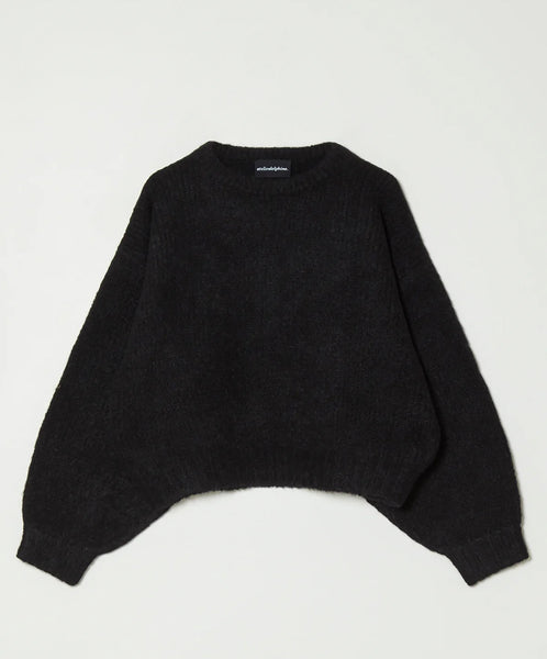 Atelier Delphine-Balloon Sleeve Sweater // Black