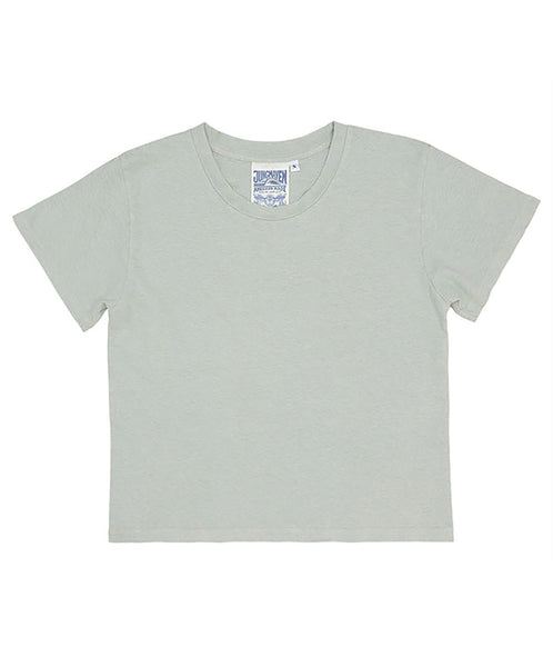Jungmaven-Cropped Lorel Tee // Stormy Green