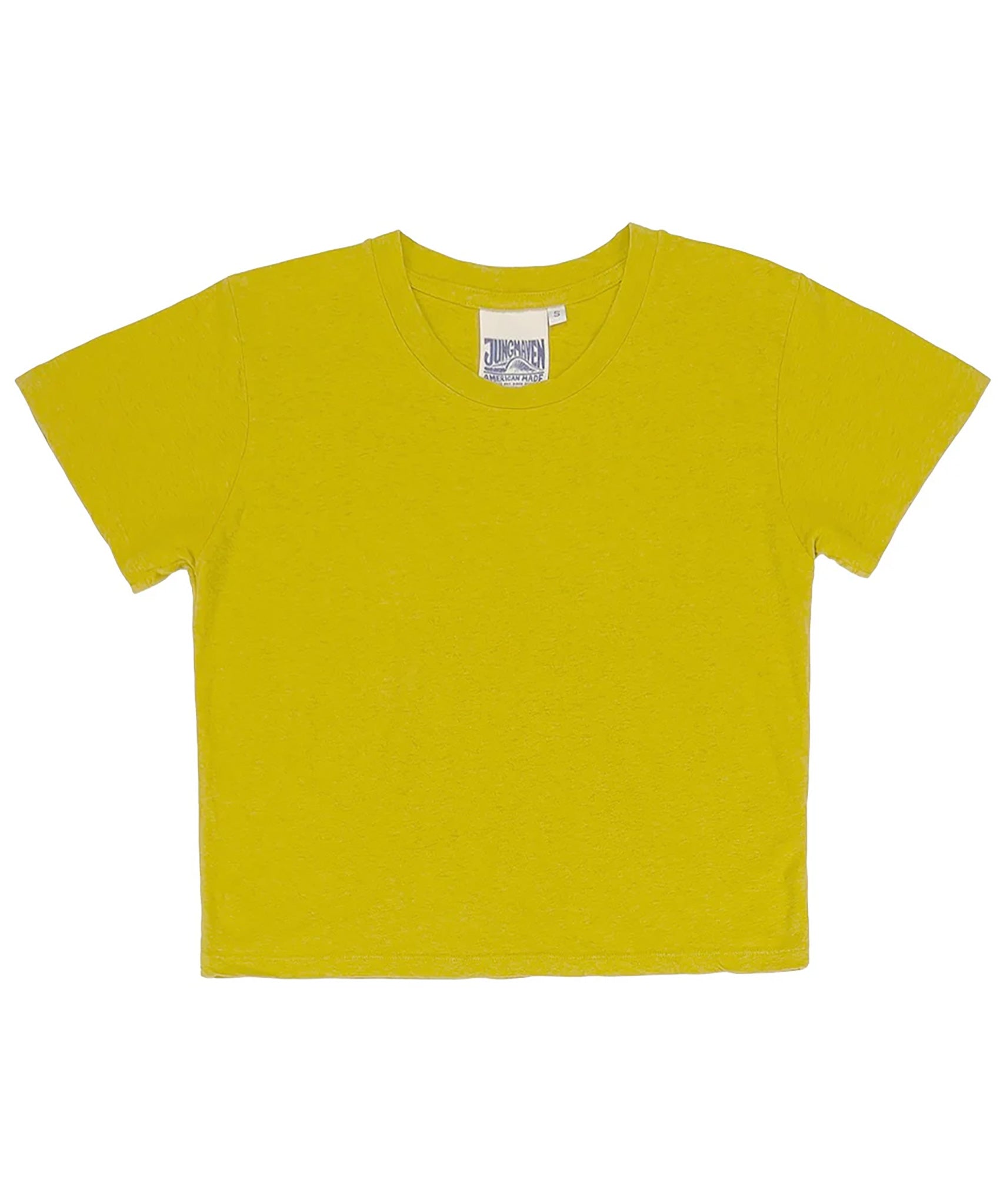 Jungmaven-Cropped Lorel Tee // Citrine Yellow