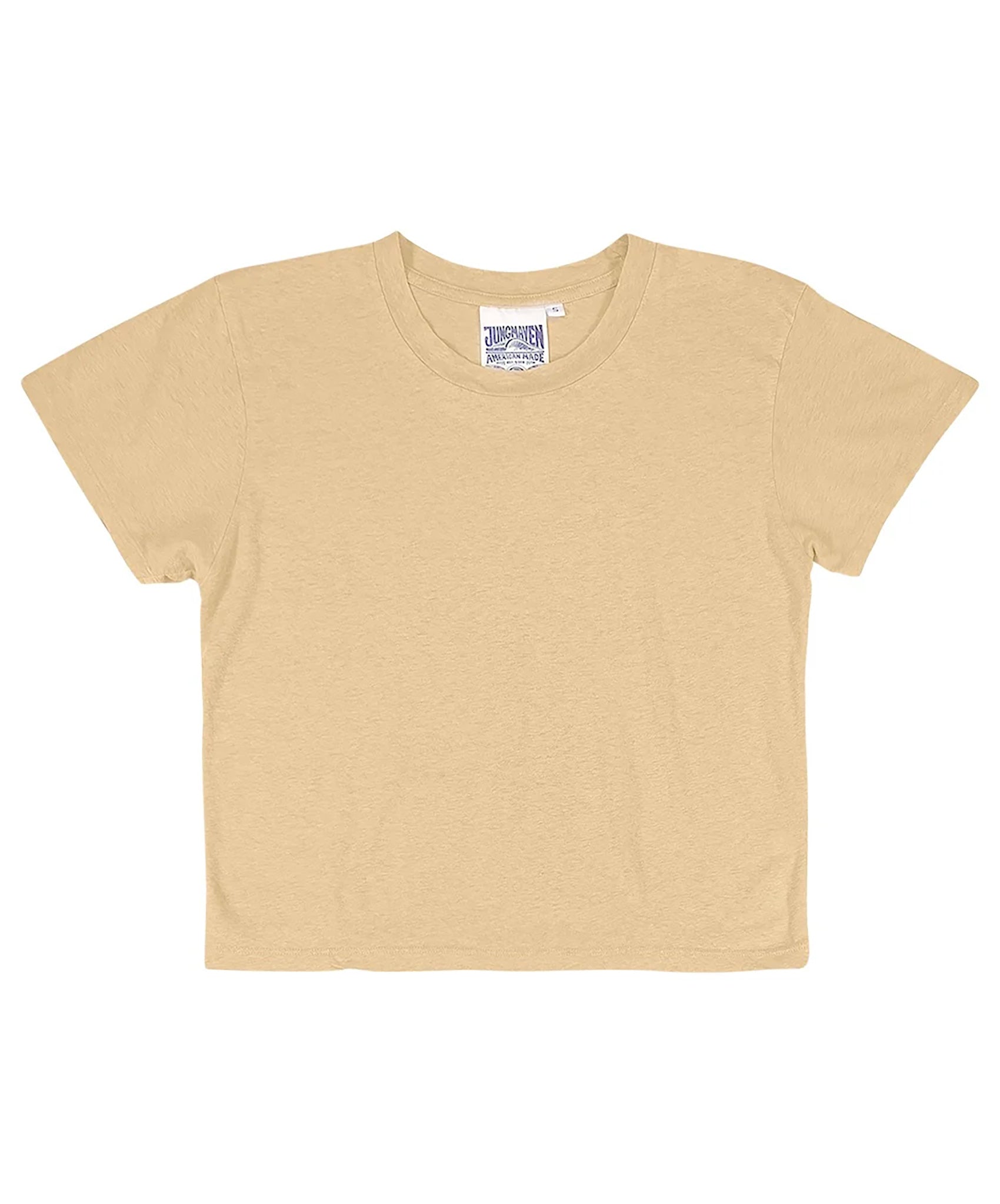 Jungmaven-Cropped Lorel Tee // Oat Milk