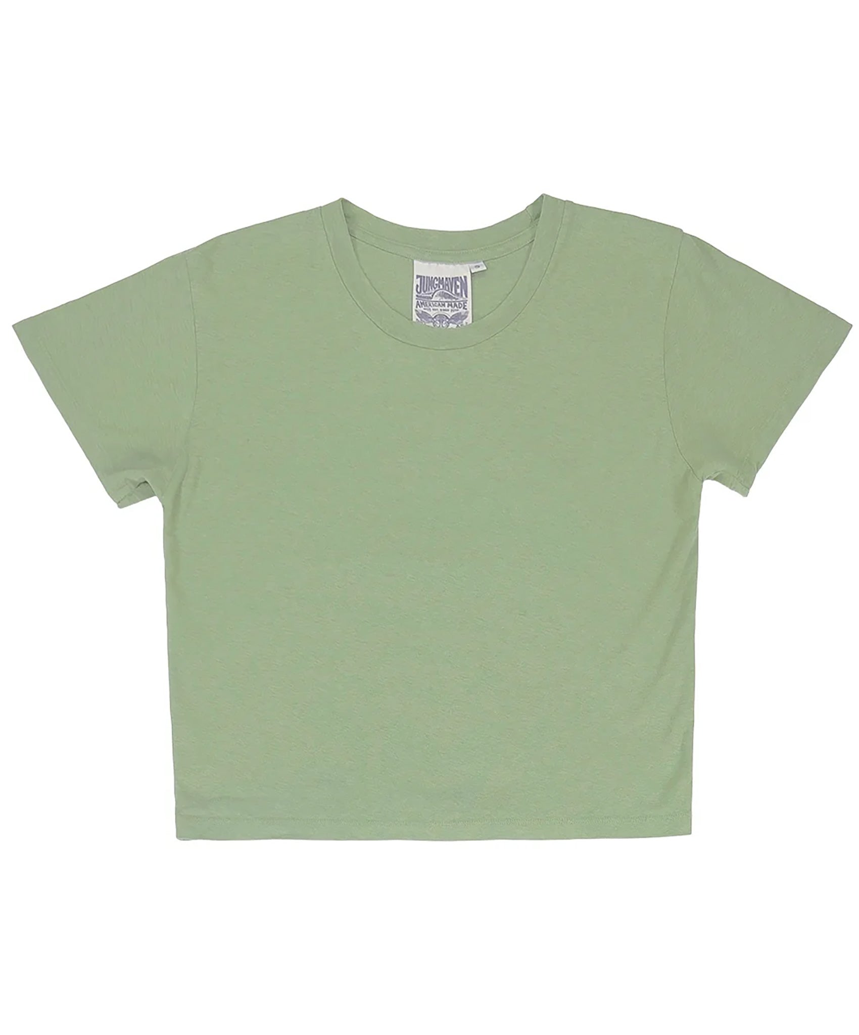 Jungmaven-Cropped Lorel Tee // Pistachio