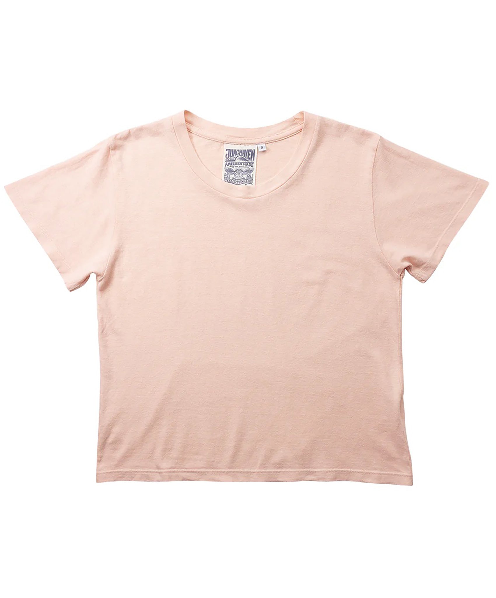 Jungmaven-Cropped Lorel Tee // Whispering Peach