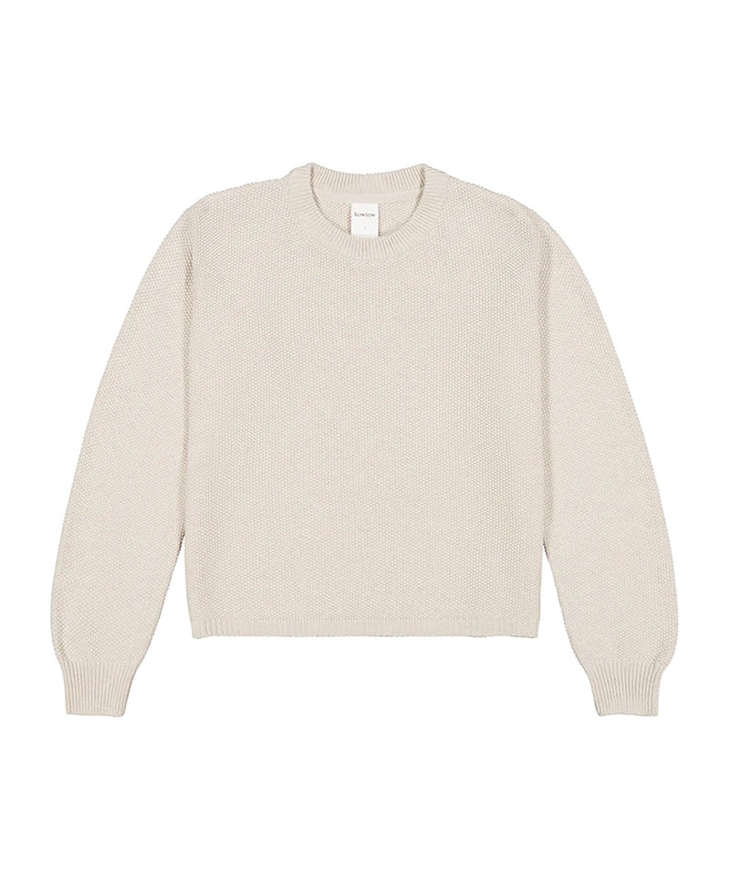 Crew Neck Kowtow Direction Jumper Shop Vista Jumper Indigo Kowtow