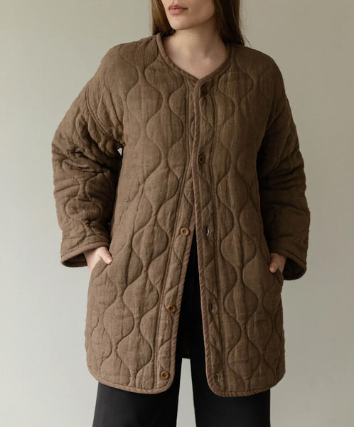 First Rite-Quilted Coat // Cocoa