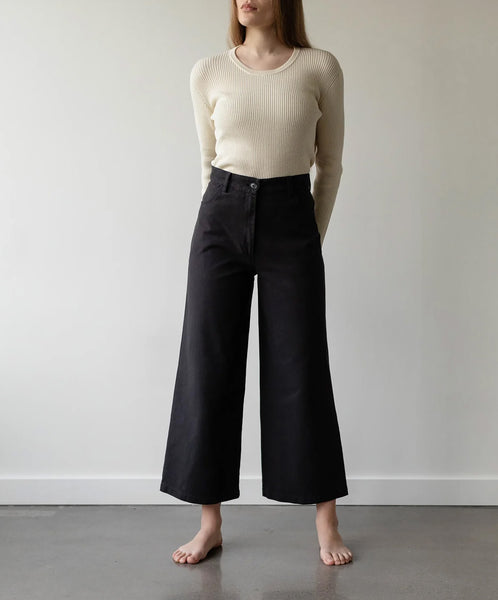 First Rite-Wide Trouser // Black