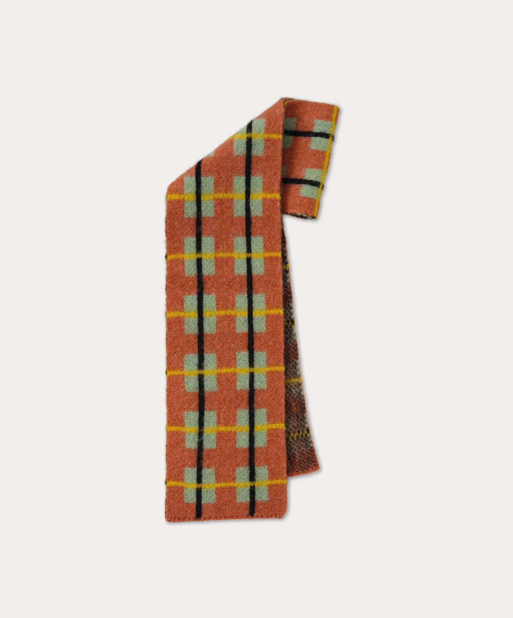 Jo Gordon-Small Brushed Tartan Scarf // Iron Oxide