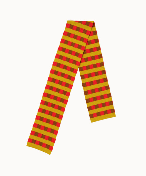 Jo Gordon-Small Check + Stripe Scarf// Poppy + Cumin