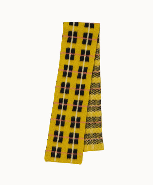 Jo Gordon-Small Brushed Tartan Scarf // Tumeric