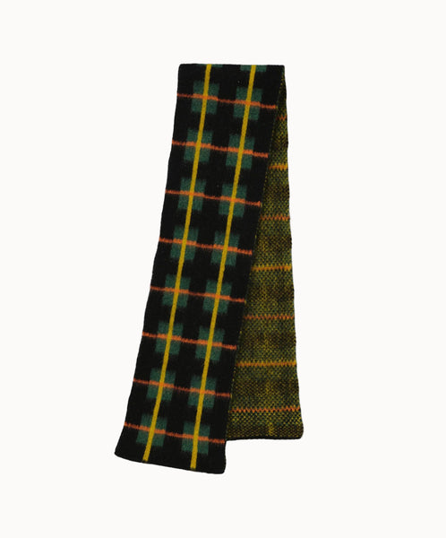 Jo Gordon-Small Brushed Tartan Scarf // Black