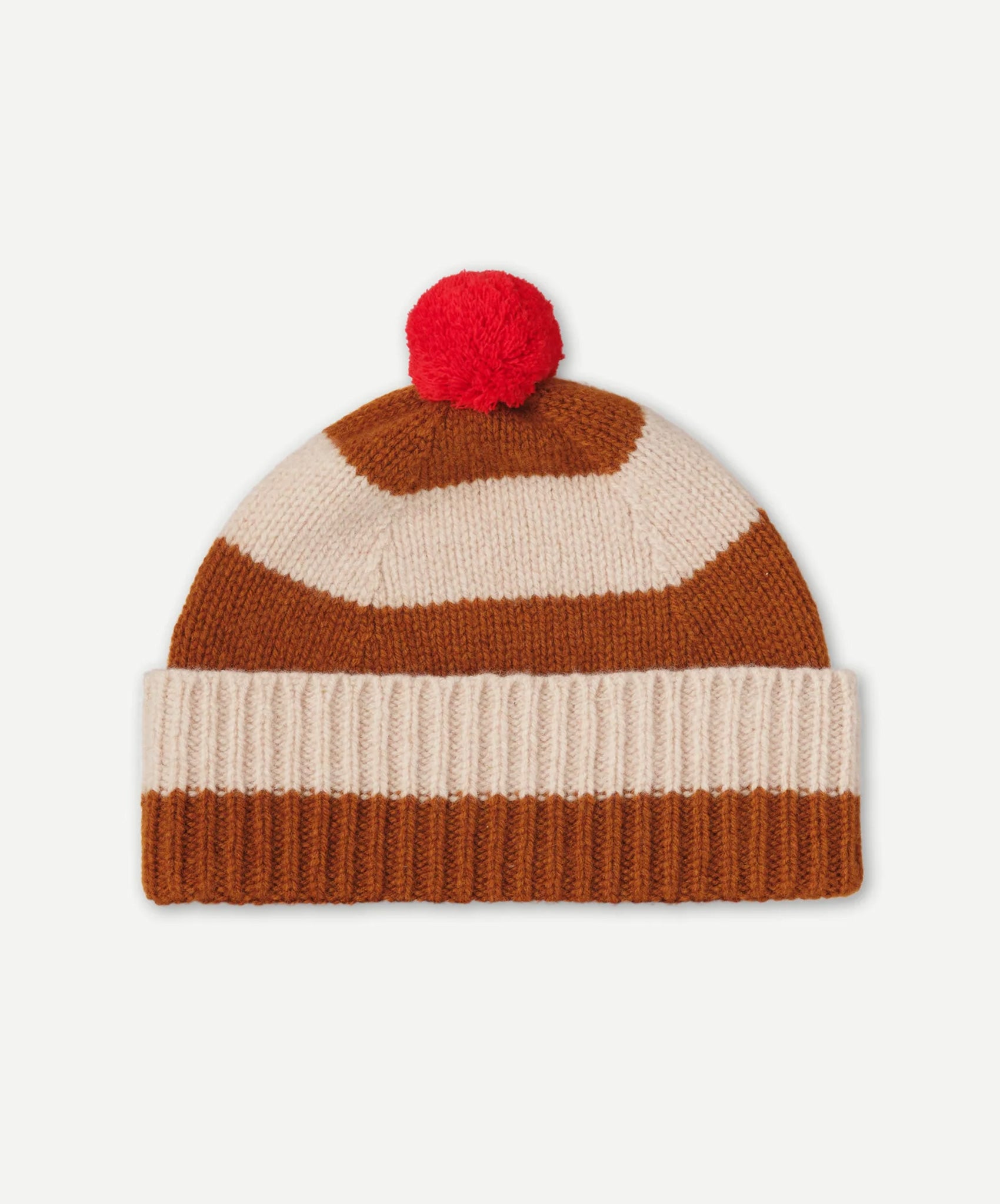 Jo Gordon-Stripe Pompom Hat // Cumin & Oatmeal