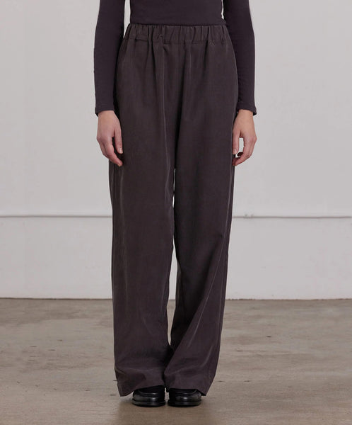Black Crane-Straight Pant // Dark Plum