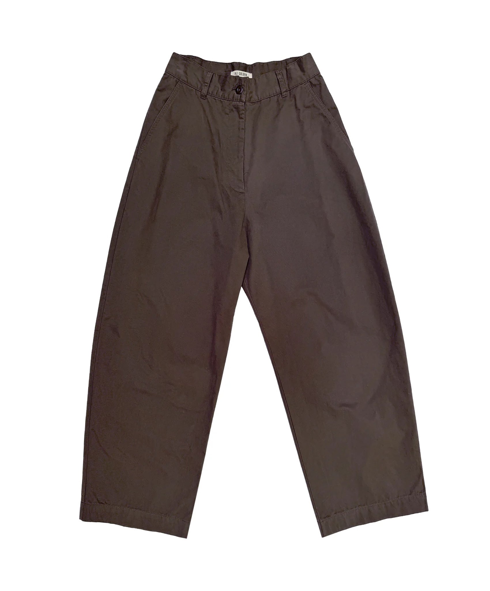 Ali Golden-Loose Barrel Pant // Dark Taupe