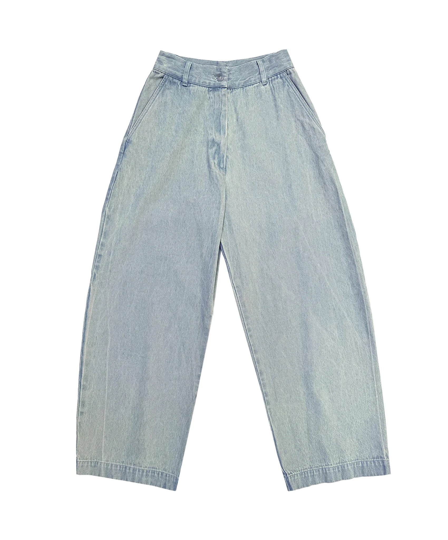 Ali Golden-Loose Barrel Pant // Light Denim