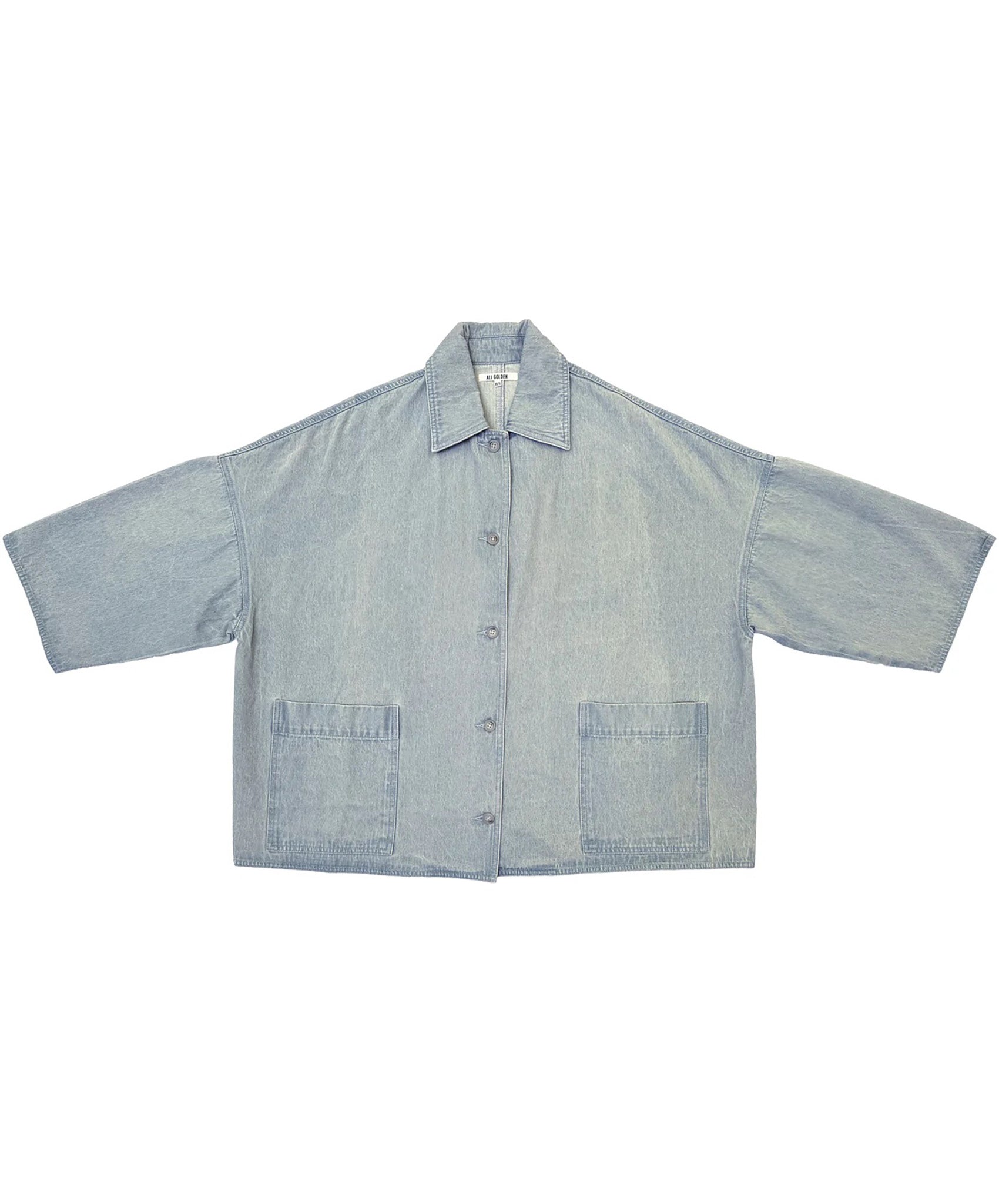 Ali Golden-Oversized Shirt Jacket // Light Denim