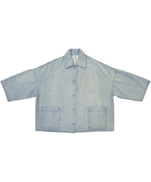 Ali Golden-Oversized Shirt Jacket // Light Denim