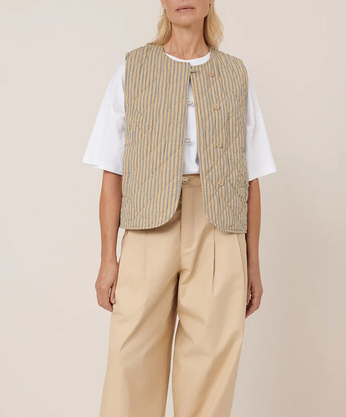 Kowtow-Axis Vest // Double Pinstripe