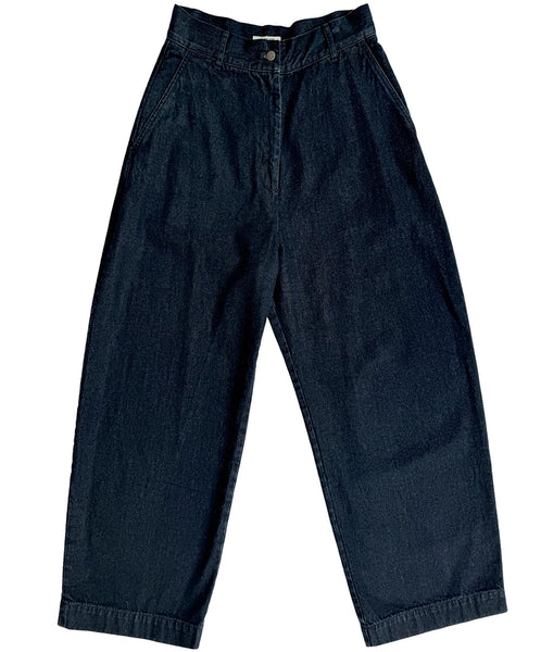 Ali Golden-Loose Barrel Pant // Dark Denim